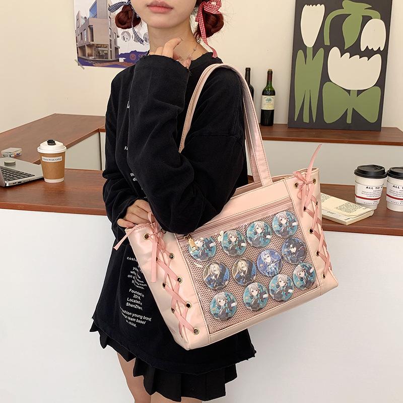 Japanese Anime Bag Bow Tie Ribbon Large Capacity Shoulder Bag Large Capacity Tote Bag
Japanese Anime Bag Bow Tie Ribbon Large Capacity Shoulder Bag Large Capacity Tote Bag