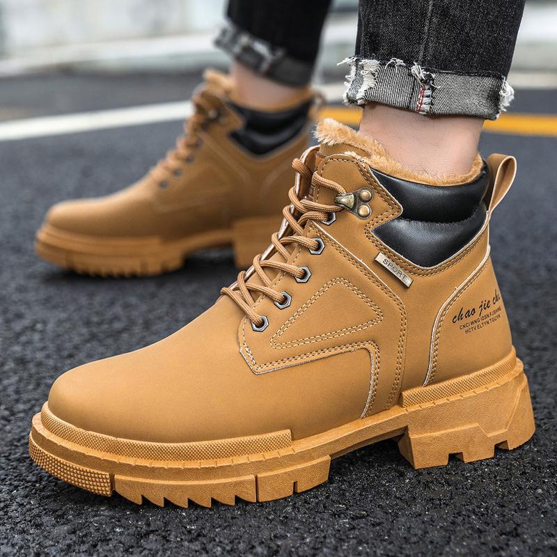 Foreign trade Korean version Martin boots men s winter velvet thickened snow boots men s high-top cotton shoes warm tooling men s shoes 39 жёлтый
Foreign trade Korean version Martin boots men s winter velvet thickened snow boots men s high-top cotton shoes warm tooling men s shoes 39 жёлтый