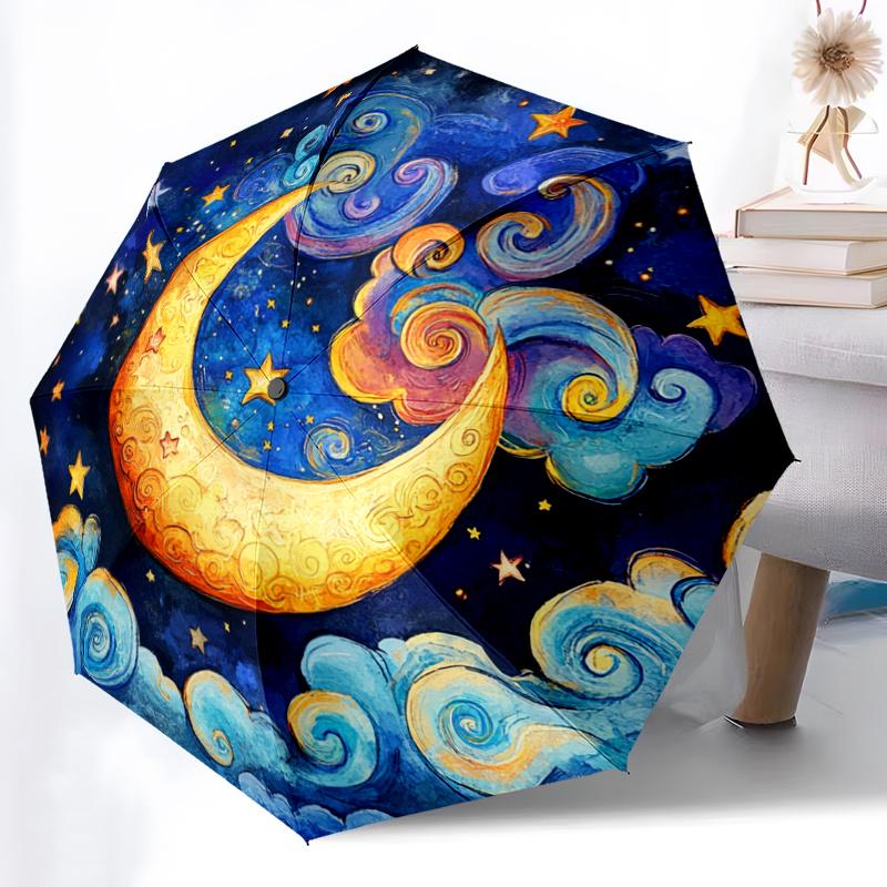 1pc Automatic Open/Close Umbrella with Crescent Moon & Swirling Clouds - Van Gogh Starry Night Design, Auto Folding Compact Tr (as the picture,iron&8K)
1pc Automatic Open/Close Umbrella with Crescent Moon & Swirling Clouds - Van Gogh Starry Night Design, Auto Folding Compact Tr (as the picture,iron&8K)