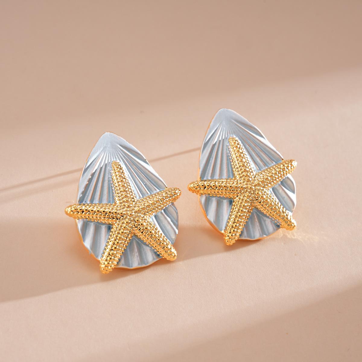 DIGADAGU Alloy Shell Starfish Geometric Stud Earrings New Simple Cute Earrings Women Party Zircon Accessories синій
DIGADAGU Alloy Shell Starfish Geometric Stud Earrings New Simple Cute Earrings Women Party Zircon Accessories синій