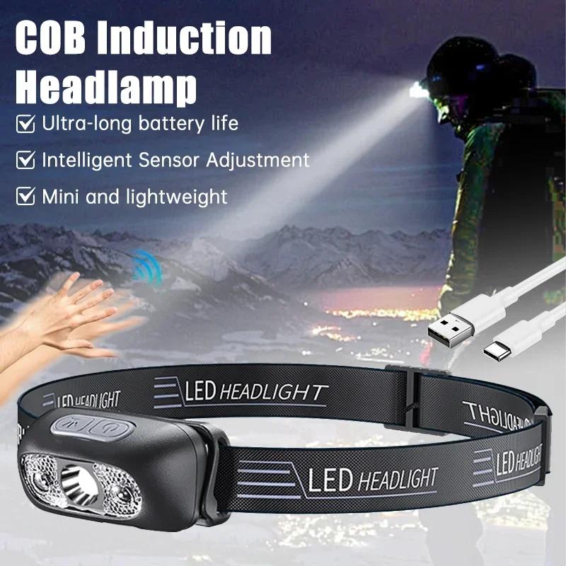 Portable Strong Light Headlamp LED Sensor Headlamp USB Rechargeable Head Flashlight Outdoor Camping Fishing Emergency Lantern
Portable Strong Light Headlamp LED Sensor Headlamp USB Rechargeable Head Flashlight Outdoor Camping Fishing Emergency Lantern