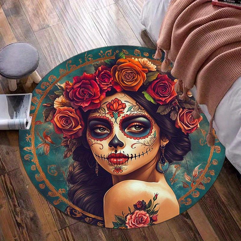 Day of the Dead Sugar Skull Woman Round Rug Mexican Art Floral Face Decor Bedroom Living Room Floor Mat Soft Velvet Rug 60cm x 60cm
Day of the Dead Sugar Skull Woman Round Rug Mexican Art Floral Face Decor Bedroom Living Room Floor Mat Soft Velvet Rug 60cm x 60cm