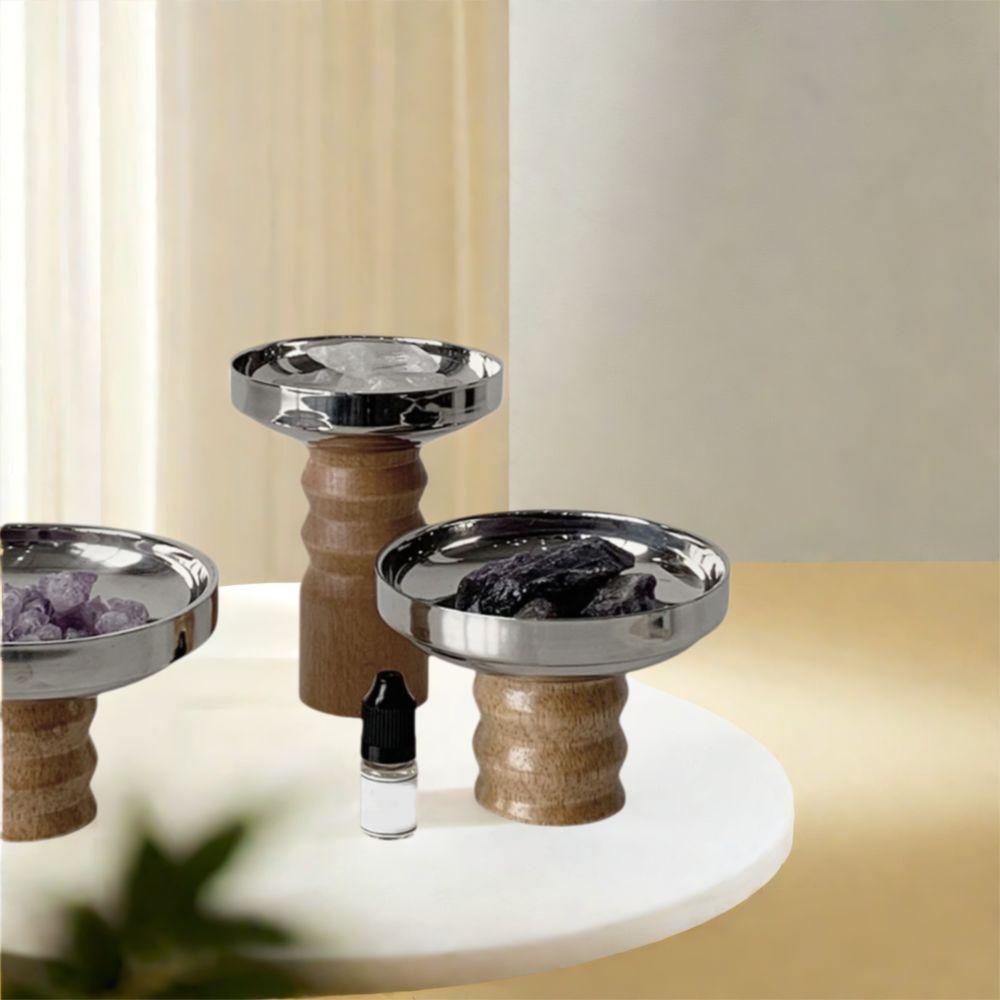 Round Stainless Steel Aromatherapy Tray Solid Wood Base Desktop Storage Tray Kitchen M
Round Stainless Steel Aromatherapy Tray Solid Wood Base Desktop Storage Tray Kitchen M