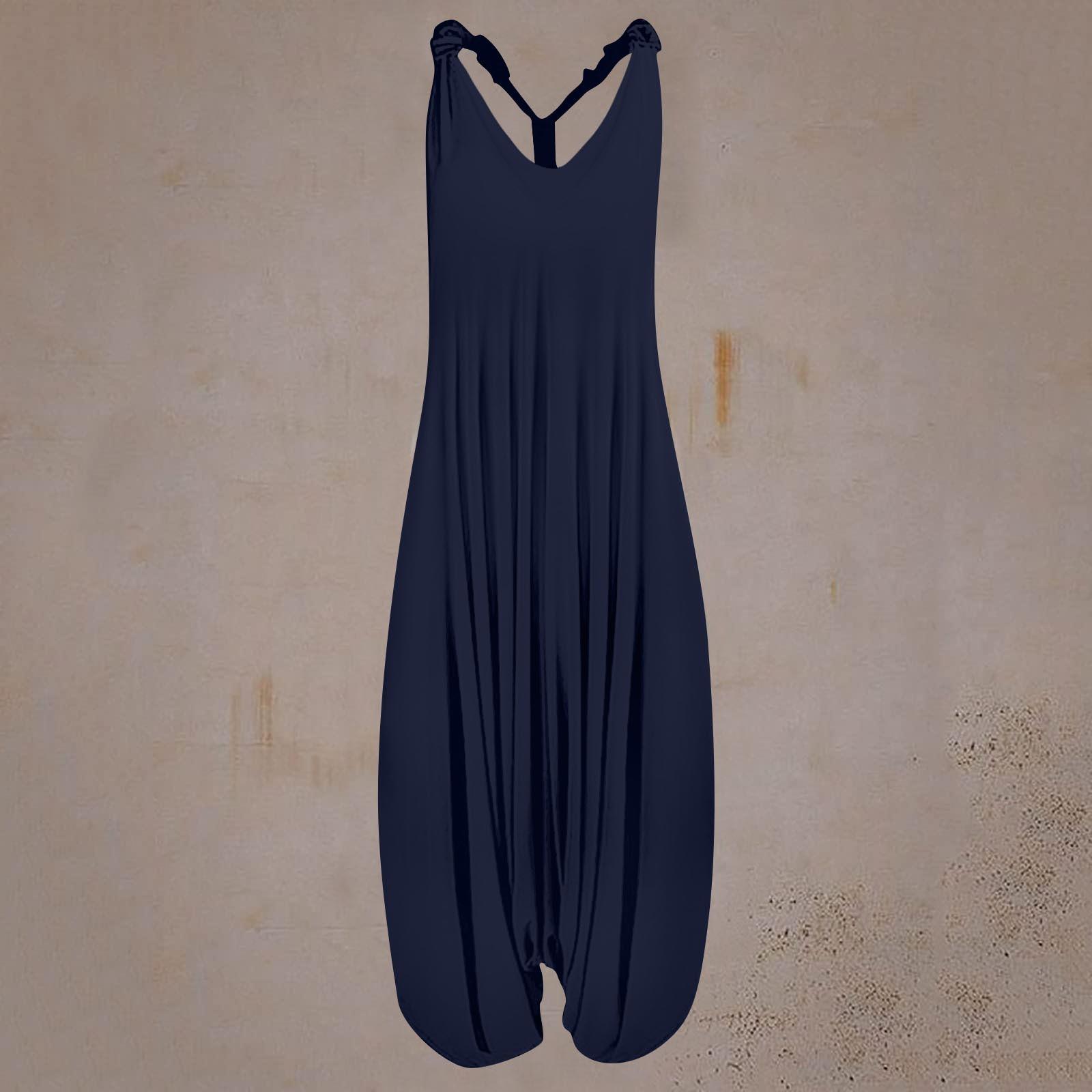 Женский повседневный однотонный комбинезон, свободный повседневный комбинезон без рукавов на бретельках большого размера XXXL темно-синий
Женский повседневный однотонный комбинезон, свободный повседневный комбинезон без рукавов на бретельках большого размера XXXL темно-синий