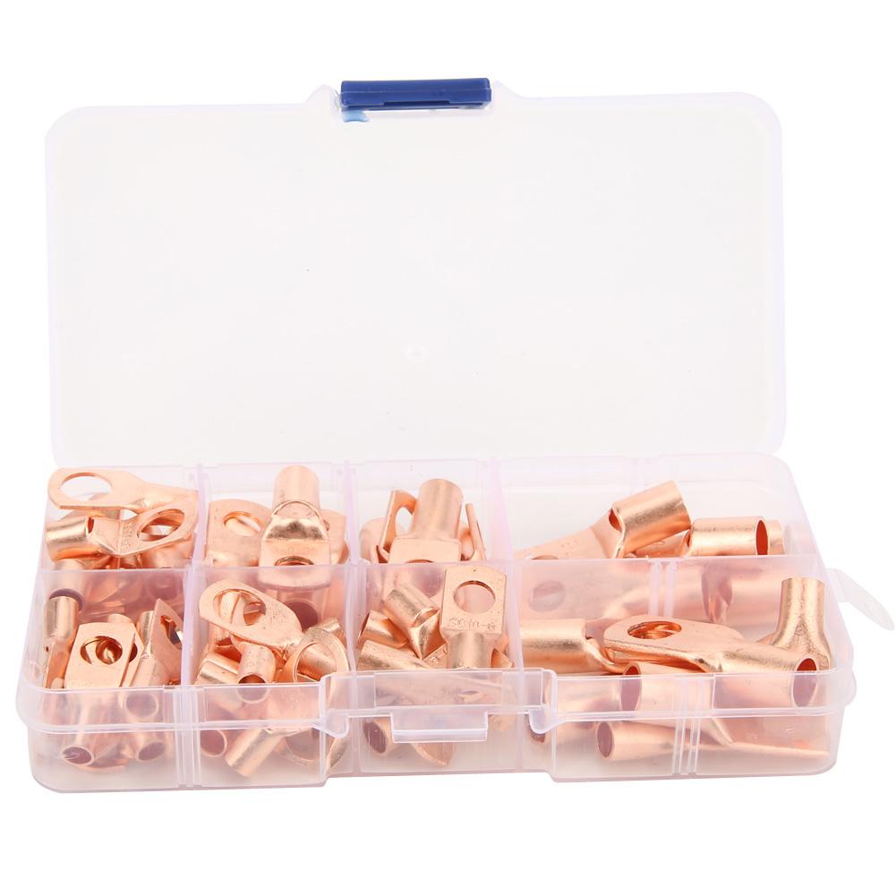 60Pcs Cable Crimp Terminal Connector Brass 381Pcs Heat Shrink Tubing Fittings
60Pcs Cable Crimp Terminal Connector Brass 381Pcs Heat Shrink Tubing Fittings