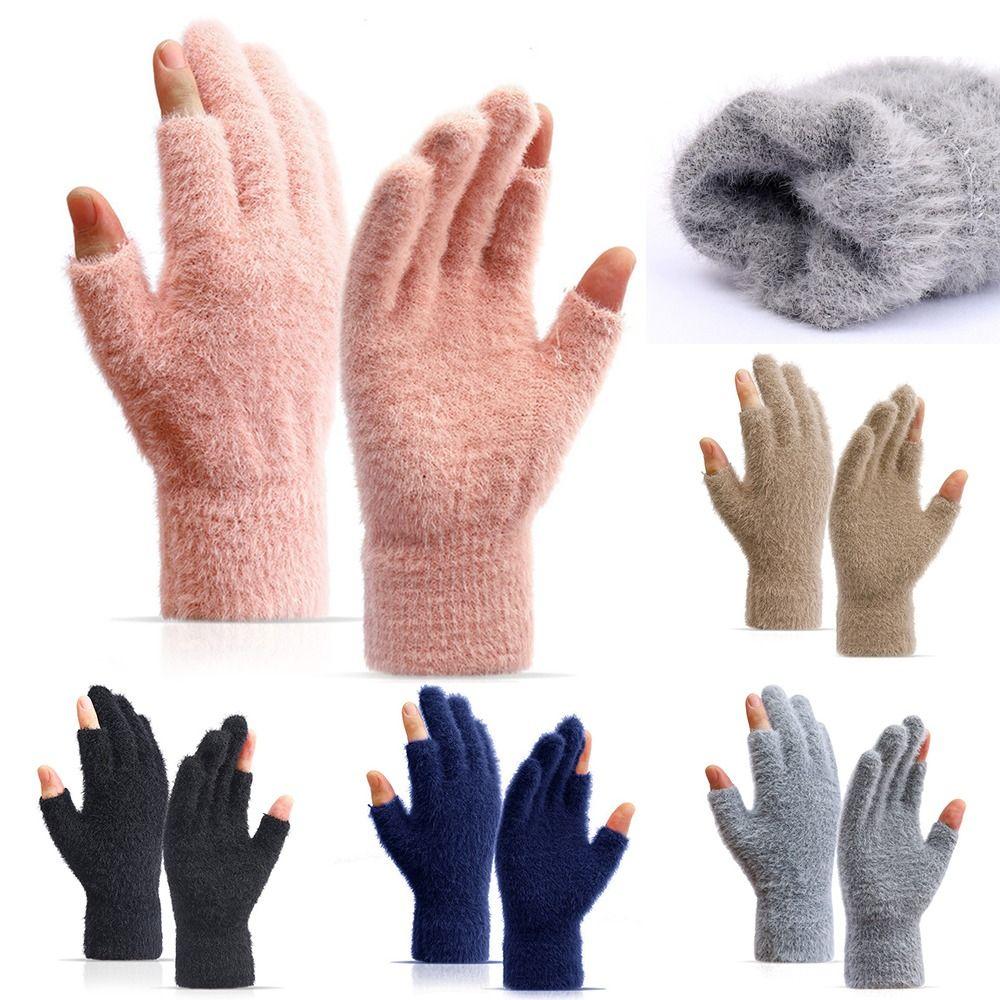 Imitation Mink Coldproof Mittens 2 Fingers Knitted Gloves Writing Student Gloves Autumn Winter
Imitation Mink Coldproof Mittens 2 Fingers Knitted Gloves Writing Student Gloves Autumn Winter