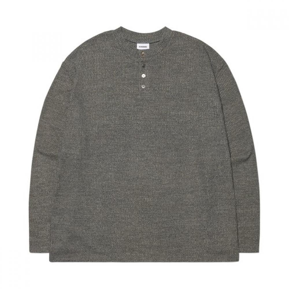 Nomanual Henley Neck Knit Long Sleeve Charcoal XL
Nomanual Henley Neck Knit Long Sleeve Charcoal XL