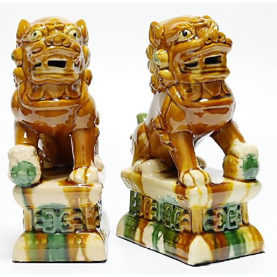 1 Pair China Ceramic Feng Shui Fu Foo Dog Guardian Lions Statues Asian Decor Ornaments for Office Desk House Warming Store Opening Gift,A3 A3
1 Pair China Ceramic Feng Shui Fu Foo Dog Guardian Lions Statues Asian Decor Ornaments for Office Desk House Warming Store Opening Gift,A3 A3