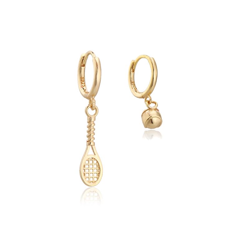 Deelfel ladies earrings gold & silver stainless steel tennis racket charm design hoop earrings unique everyday use birthday present (Golden Racket
Deelfel ladies earrings gold & silver stainless steel tennis racket charm design hoop earrings unique everyday use birthday present (Golden Racket