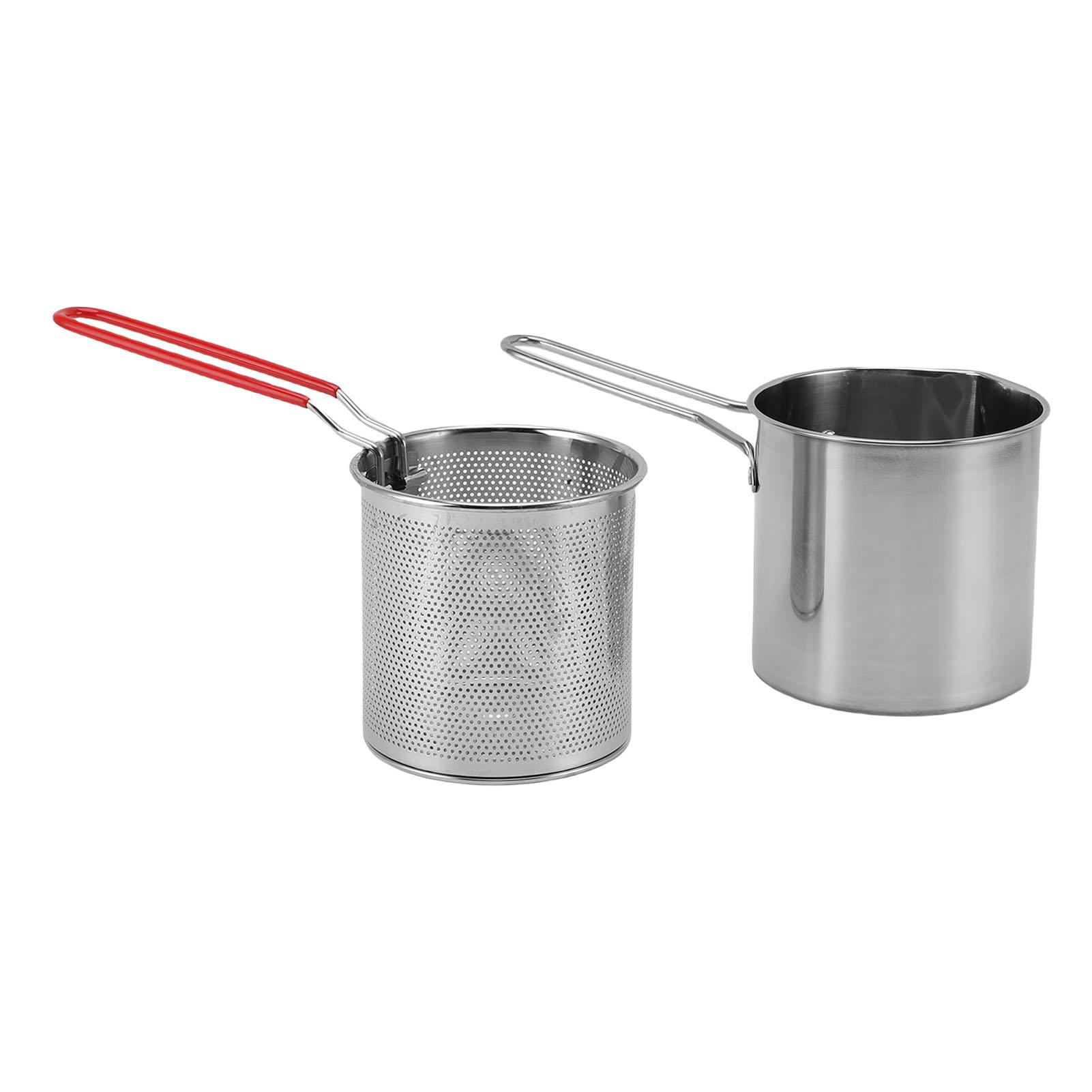 Deep Fryer Pot with Basket 304 Stainless Steel Cooking Oil Container with Pasta Strainer Basket for Kitchen French Fries Chicken
Deep Fryer Pot with Basket 304 Stainless Steel Cooking Oil Container with Pasta Strainer Basket for Kitchen French Fries Chicken
