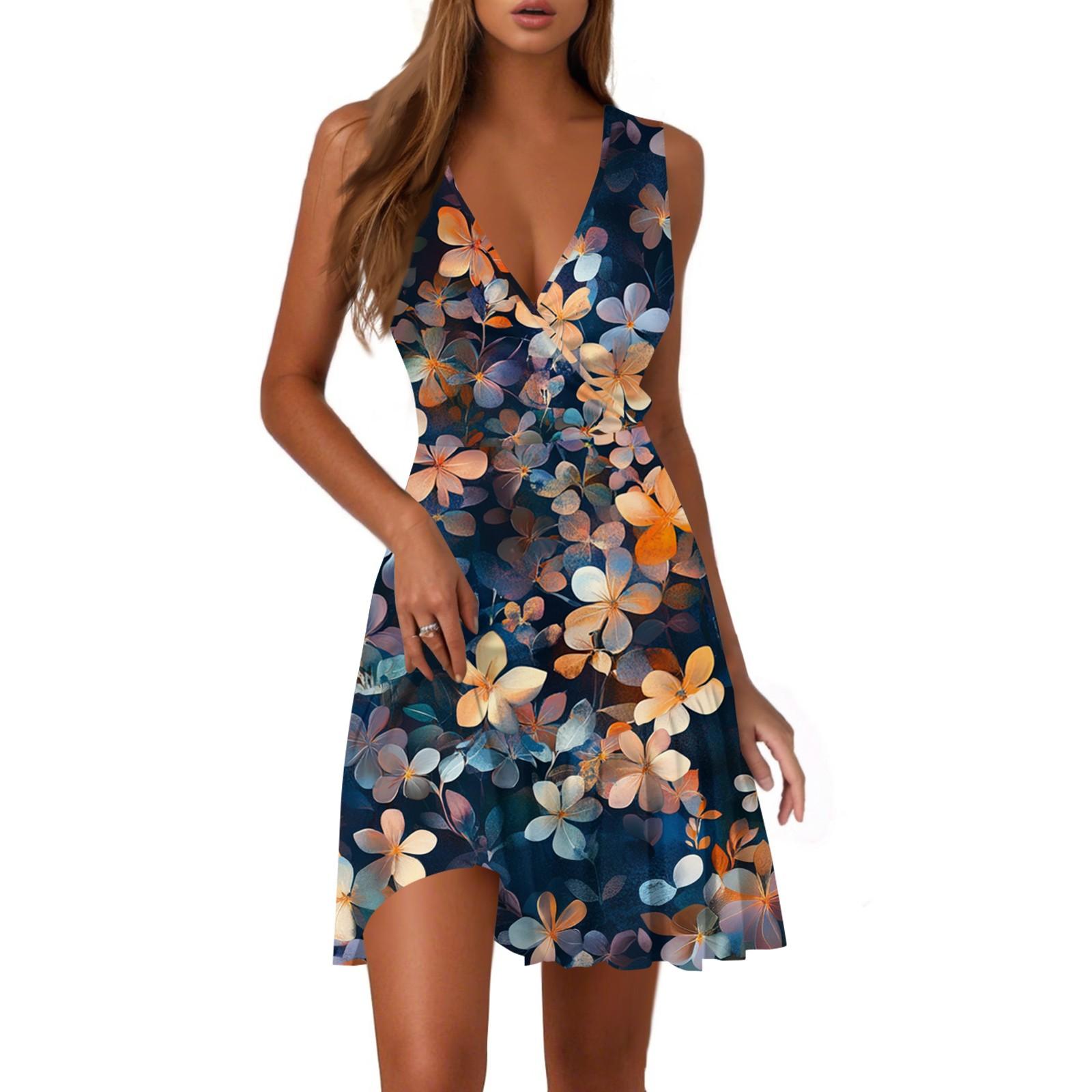 Женское повседневное модное платье с V-образным вырезом и принтом без рукавов XXL
Женское повседневное модное платье с V-образным вырезом и принтом без рукавов XXL