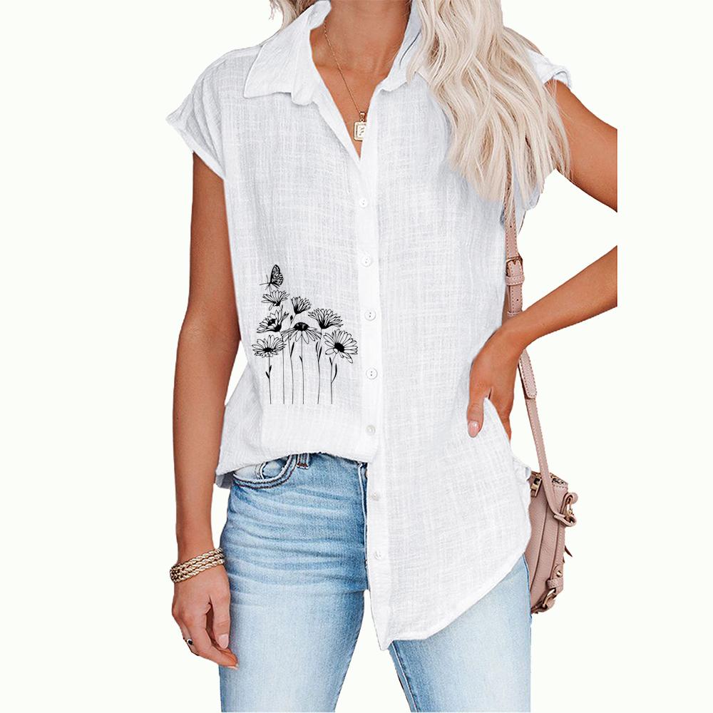 Women Fashion Print T-shirt Spring&Summer Casual Short Sleeve Blouses Plus Size Thin Cardigan Shirt
Women Fashion Print T-shirt Spring&Summer Casual Short Sleeve Blouses Plus Size Thin Cardigan Shirt
