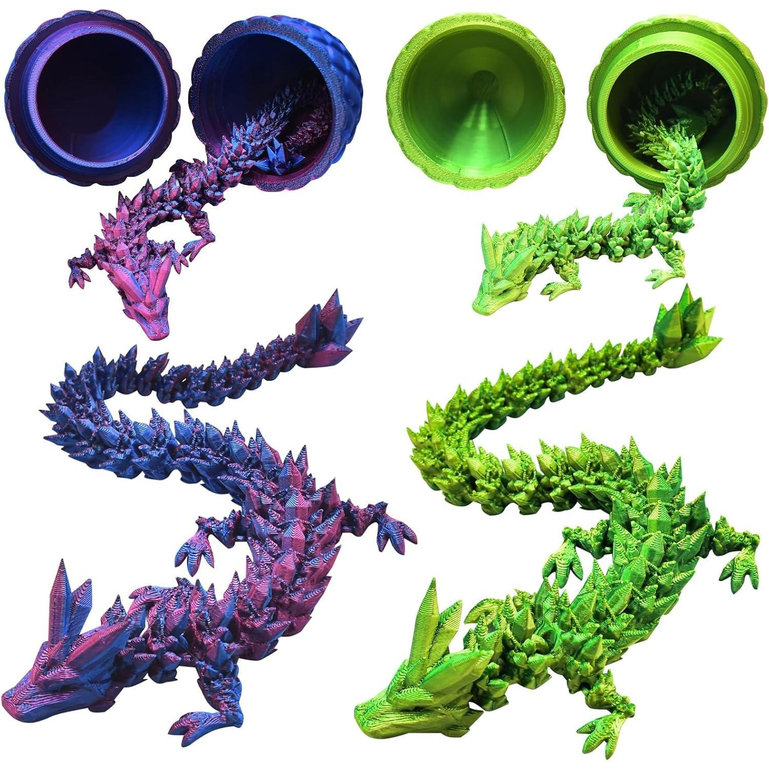 2 PCS MINI 3D Printed Dragon in Egg,Full Articulated Crystal Dragon,Flexible Joints Home Decor Executive Desk Toys, Creative Gifts S2
2 PCS MINI 3D Printed Dragon in Egg,Full Articulated Crystal Dragon,Flexible Joints Home Decor Executive Desk Toys, Creative Gifts S2