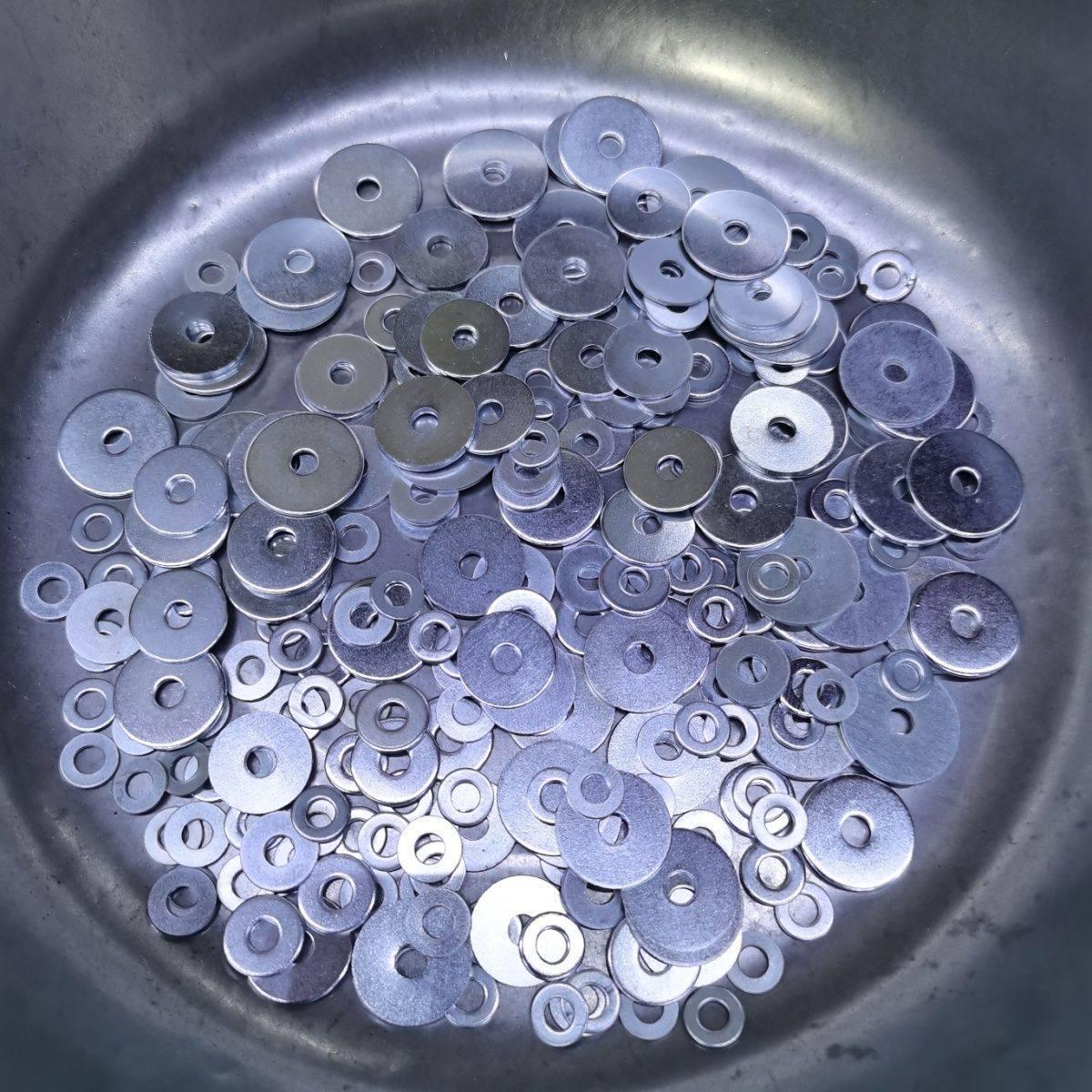 Assorted Galvanized Flat Washers: M6-M16, Grade 4.8
Assorted Galvanized Flat Washers: M6-M16, Grade 4.8