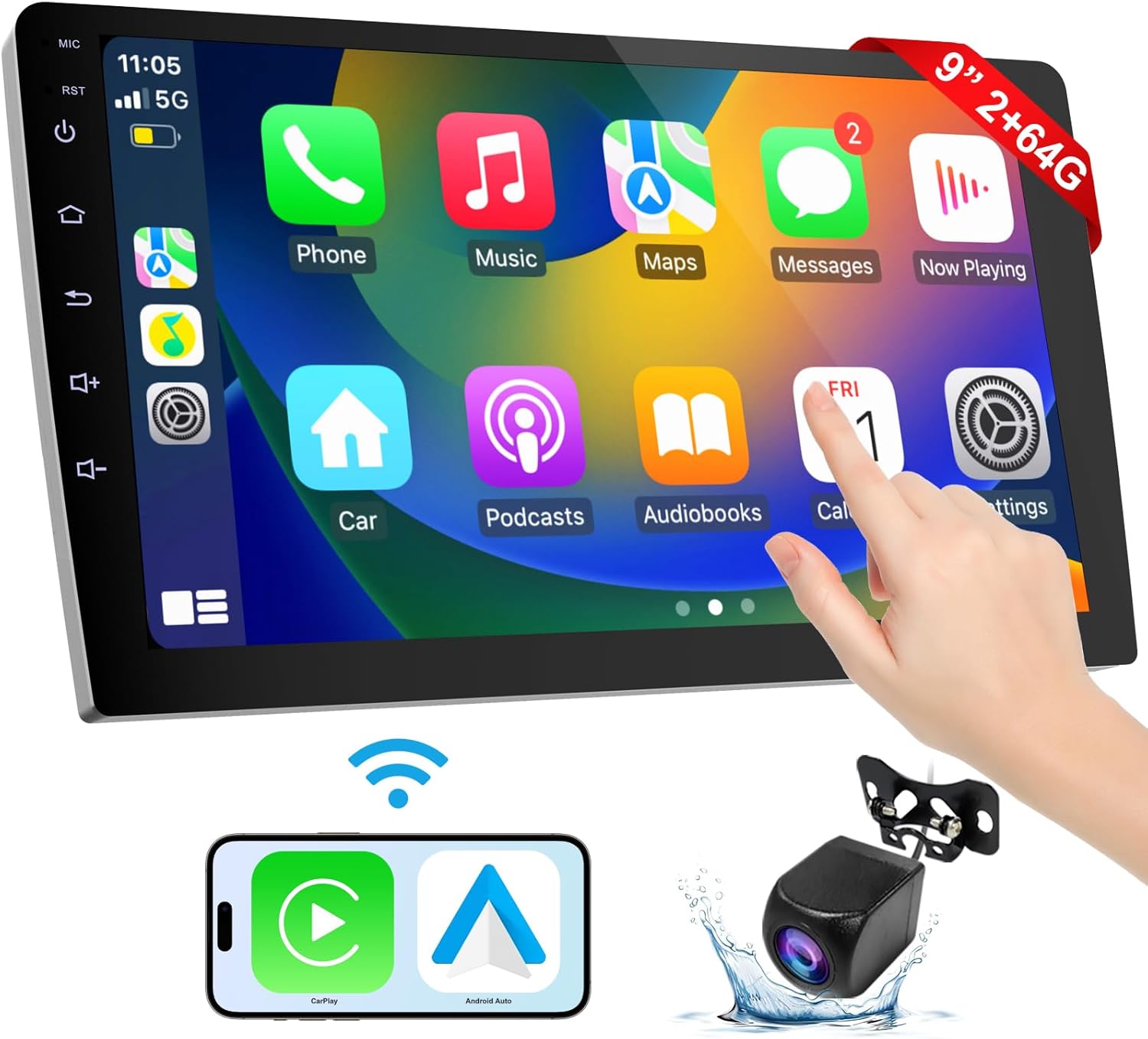 9-inch Wireless CarPlay & Android Auto Car Stereo with Backup Camera, GPS Navigation, Double DIN, ZLink 9 inch
9-inch Wireless CarPlay & Android Auto Car Stereo with Backup Camera, GPS Navigation, Double DIN, ZLink 9 inch