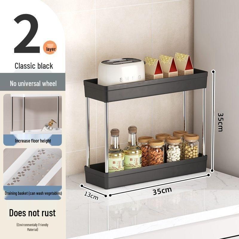 Multi-Layer Kitchen & Bathroom Storage Trolley Rack 35x13x59.5 cm
Multi-Layer Kitchen & Bathroom Storage Trolley Rack 35x13x59.5 cm
