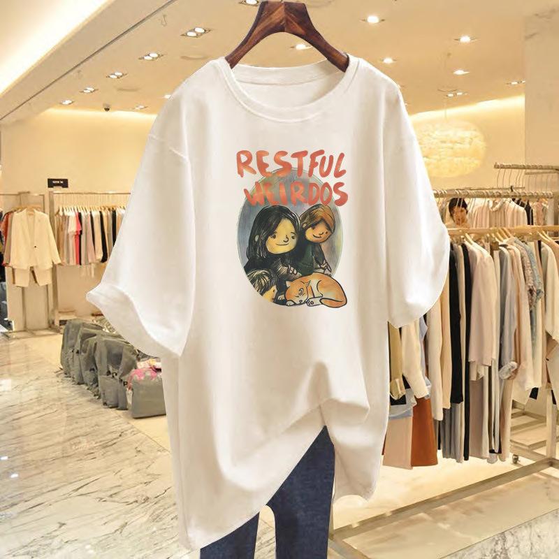 Korean version of summer new sweet girl T-shirt casual top short-sleeved women s loose design bottoming shirt top XXXL
Korean version of summer new sweet girl T-shirt casual top short-sleeved women s loose design bottoming shirt top XXXL