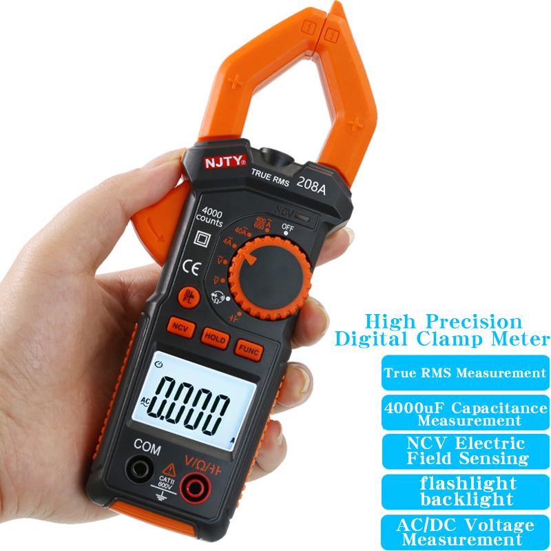 NJTY 208A Smart Clamp Meter High-Precision Electrician Multimeter Household Multimeter Ammeter
NJTY 208A Smart Clamp Meter High-Precision Electrician Multimeter Household Multimeter Ammeter