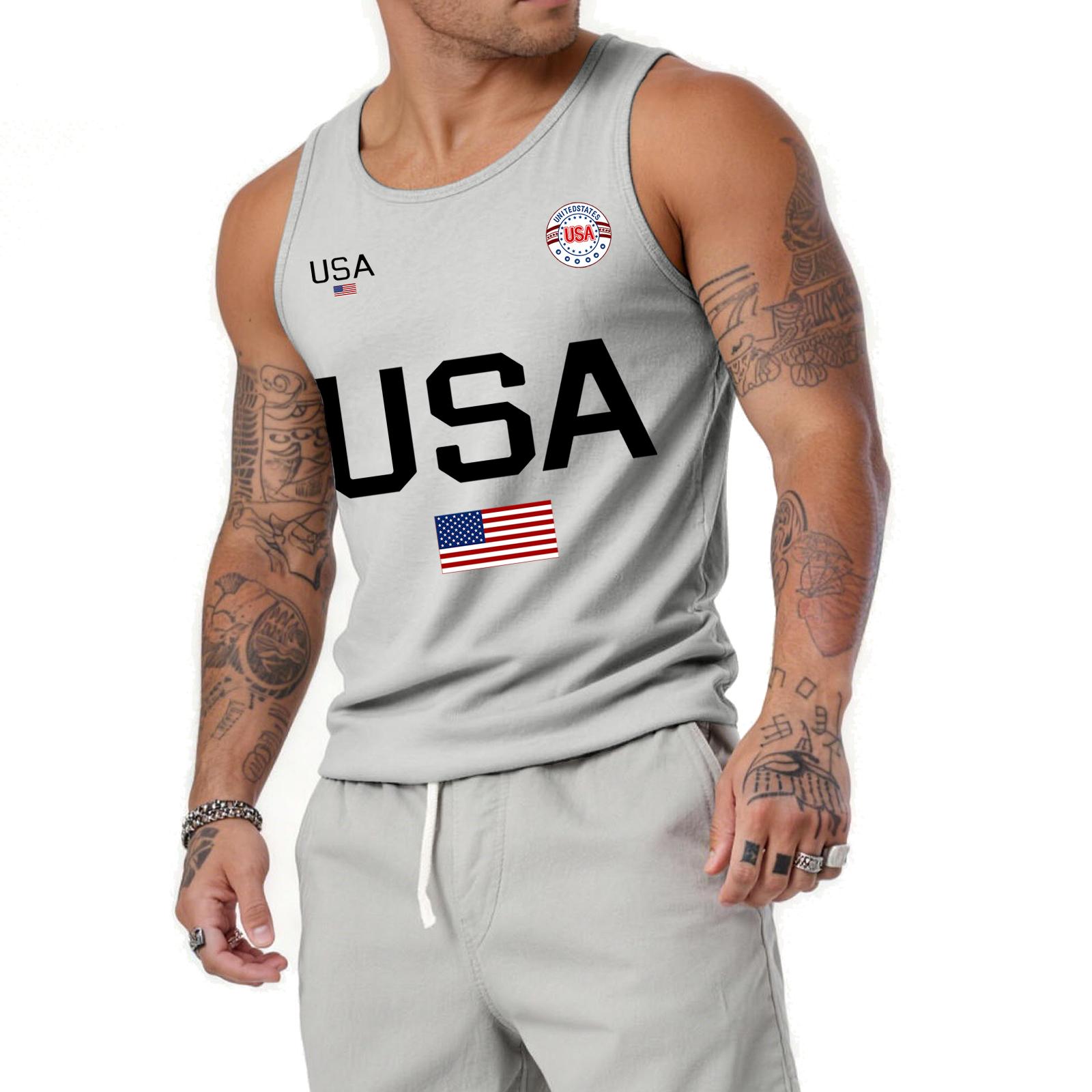 Men s Relaxed-Fit Flag-Print Sleeveless Tank Top XL білий
Men s Relaxed-Fit Flag-Print Sleeveless Tank Top XL білий