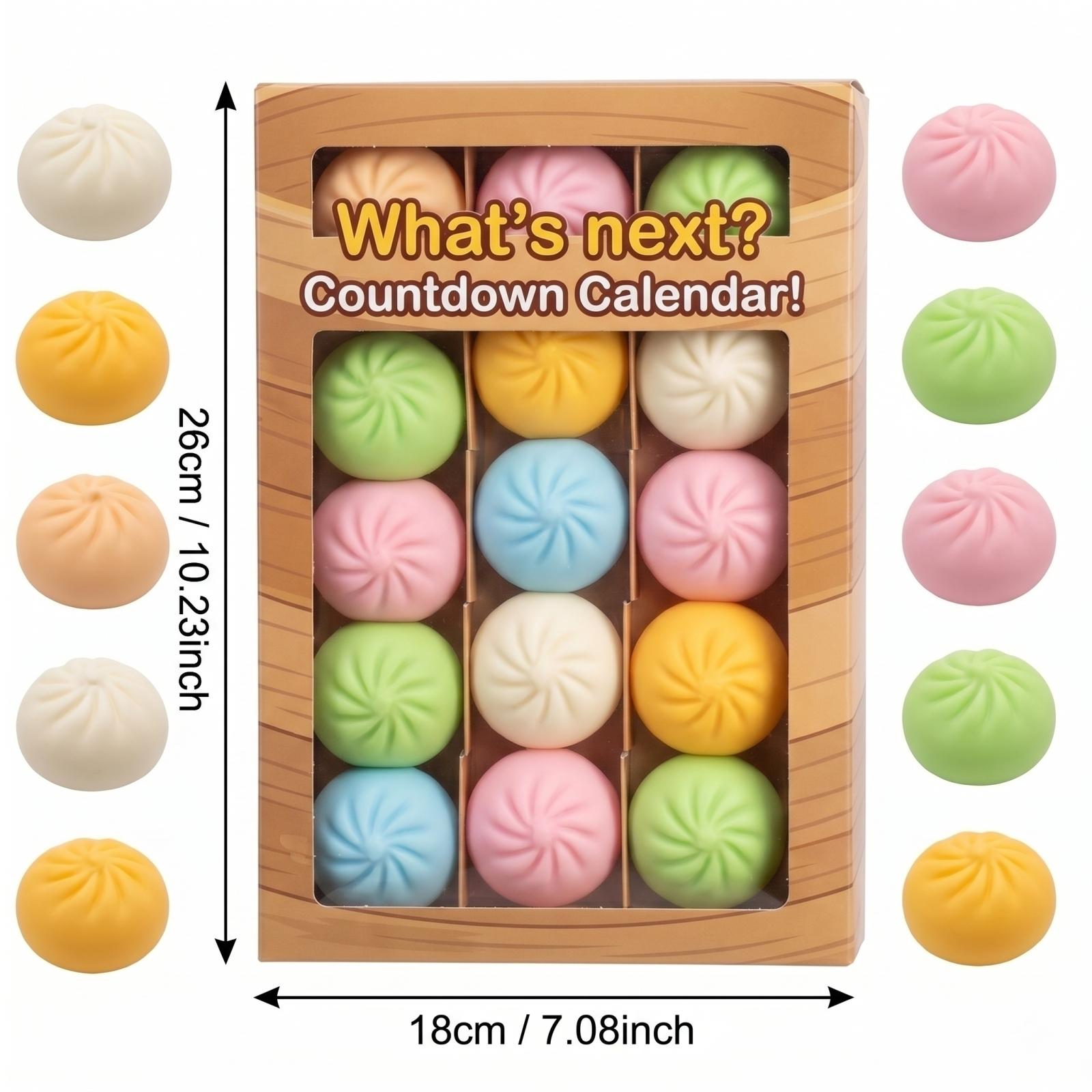 What’s Next Countdown Calendar Set of 24 Squishy Bun Toys Soft PU Foam Stress Relief Sensory Collection for Kids Adults One Size
What’s Next Countdown Calendar Set of 24 Squishy Bun Toys Soft PU Foam Stress Relief Sensory Collection for Kids Adults One Size