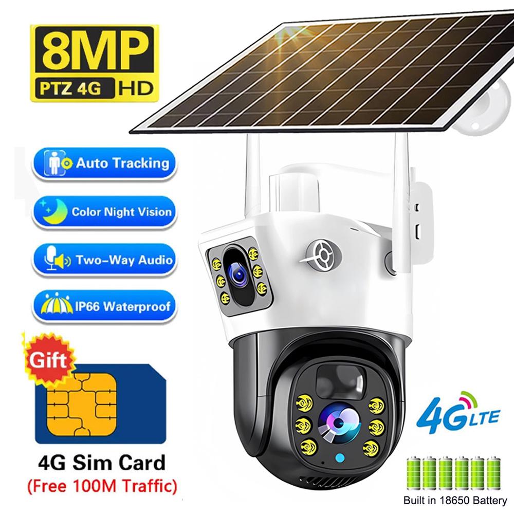 4G-камера з 4G-SIM-картою Сонячна панель 8MP 4K Outdoor Wireless PTZ PIR Detection Human IP Camaras CCTV V380 Security Protection новий колір автомобіля
4G-камера з 4G-SIM-картою Сонячна панель 8MP 4K Outdoor Wireless PTZ PIR Detection Human IP Camaras CCTV V380 Security Protection новий колір автомобіля