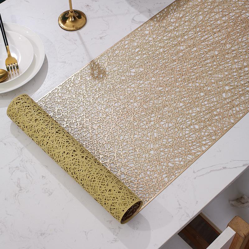 33x150cm PVC Hollow Textured Table Runner Wedding Party Decoration Tablecloth Modern Minimalist Anti Slip and Heat-insulating Western Style Placemat 150*33CM
33x150cm PVC Hollow Textured Table Runner Wedding Party Decoration Tablecloth Modern Minimalist Anti Slip and Heat-insulating Western Style Placemat 150*33CM