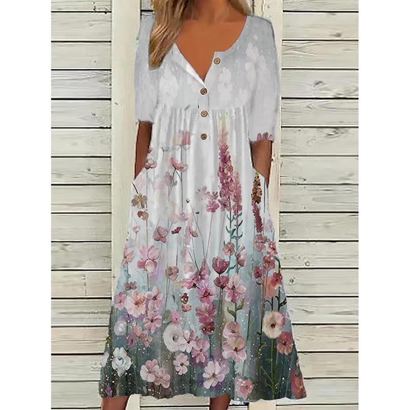 Модное элегантное платье больших размеров с V-образным вырезом и принтом, женское, на пуговицах, с коротким рукавом, повседневное, свободное, летнее, винтажное, с карманами, с цветочным принтом, женское платье 26378 XXXL
Модное элегантное платье больших размеров с V-образным вырезом и принтом, женское, на пуговицах, с коротким рукавом, повседневное, свободное, летнее, винтажное, с карманами, с цветочным принтом, женское платье 26378 XXXL
