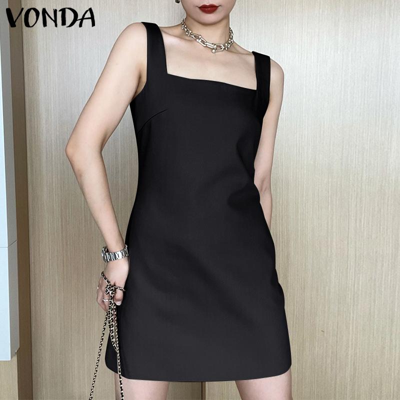 VONDA Лето Женщины Квадратная шея Ремешок Танк Короткое платье
VONDA Лето Женщины Квадратная шея Ремешок Танк Короткое платье