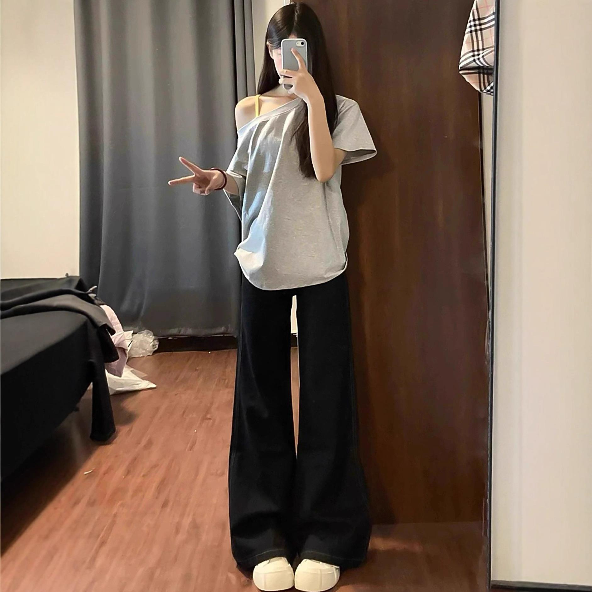 Черные Джинсы Микроклеш Большого Размера Женские Осенние Фигура Типа Груша С Завышенной Талией Сотни Узких Расклешенных Брюк Ретро Мешковатые Длинные Джинсы для Дам 4XL
Черные Джинсы Микроклеш Большого Размера Женские Осенние Фигура Типа Груша С Завышенной Талией Сотни Узких Расклешенных Брюк Ретро Мешковатые Длинные Джинсы для Дам 4XL