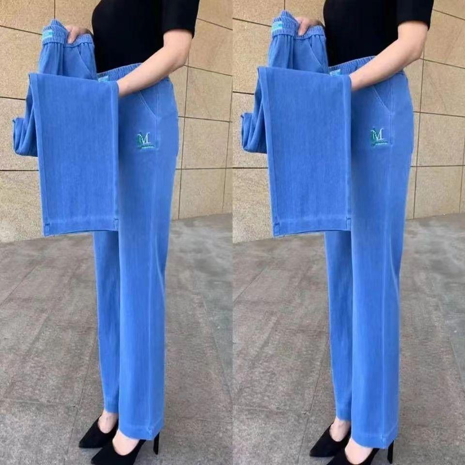 Женские весенне-летние брюки с высокой эластичной талией, универсальные, из ледяного шелка, джинсовые, эластичные, прямые брюки, женская одежда 4XL светло-синий
Женские весенне-летние брюки с высокой эластичной талией, универсальные, из ледяного шелка, джинсовые, эластичные, прямые брюки, женская одежда 4XL светло-синий