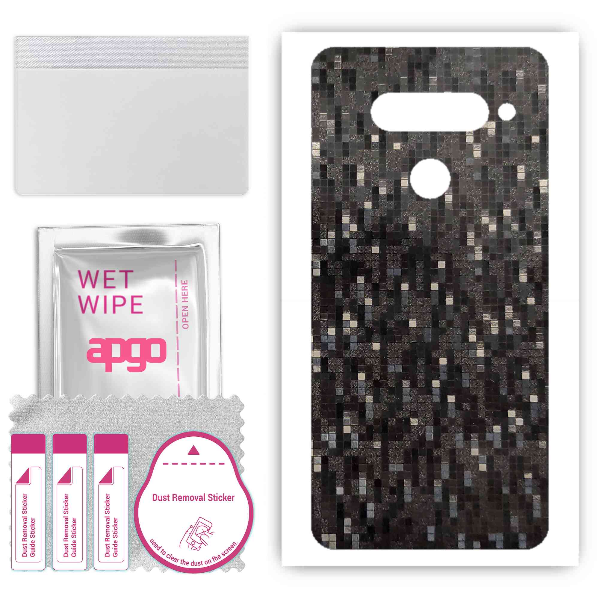 Apgo Protective Skin Sticker для задньої панелі, сумісної з LG V40 ThinQ, Wrap Film, Foil, Vinyl - Pattern Carbon Black Pixel
Apgo Protective Skin Sticker для задньої панелі, сумісної з LG V40 ThinQ, Wrap Film, Foil, Vinyl - Pattern Carbon Black Pixel
