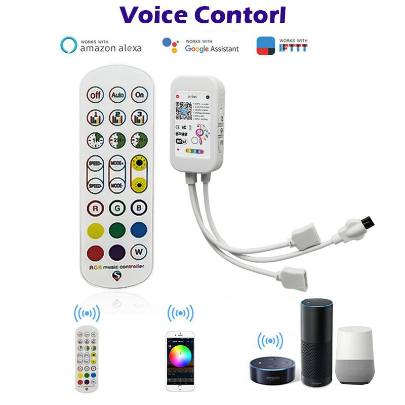 Wifi RGB Controler 12V 4 Pin Bluetooth RGB Led Controller Tuya RGB Led Lights Controller Music Sync Smart Controler DC 5-24V 24
Wifi RGB Controler 12V 4 Pin Bluetooth RGB Led Controller Tuya RGB Led Lights Controller Music Sync Smart Controler DC 5-24V 24