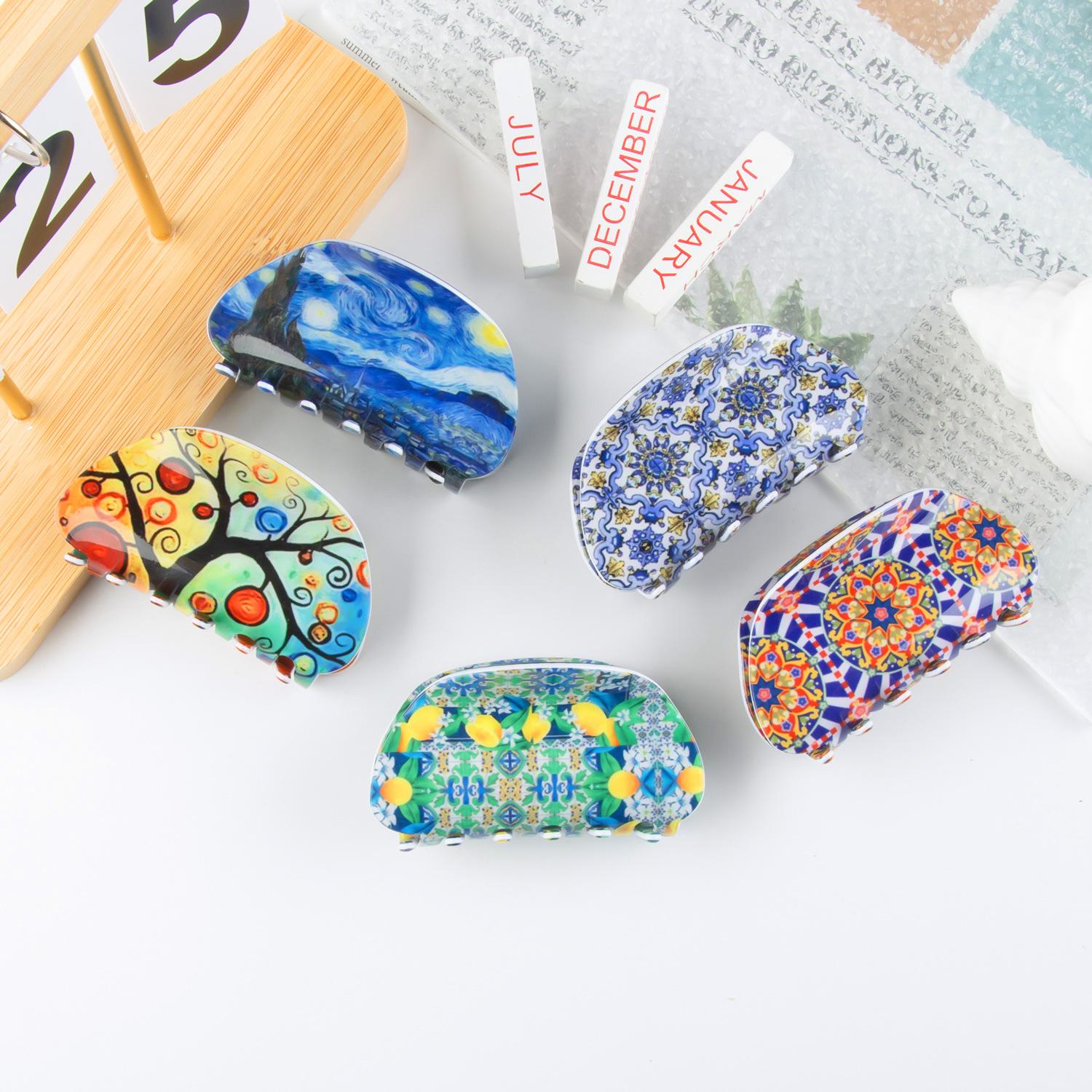 1pc Half circle countryside scenery clip, new product, medium size hair clip, night hair accessory, hair clip
1pc Half circle countryside scenery clip, new product, medium size hair clip, night hair accessory, hair clip