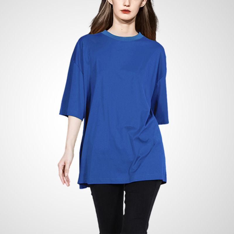 Однотонная свободная футболка с рукавами 3/4 и круглым вырезом, стройнящая Royal Blue S
Однотонная свободная футболка с рукавами 3/4 и круглым вырезом, стройнящая Royal Blue S
