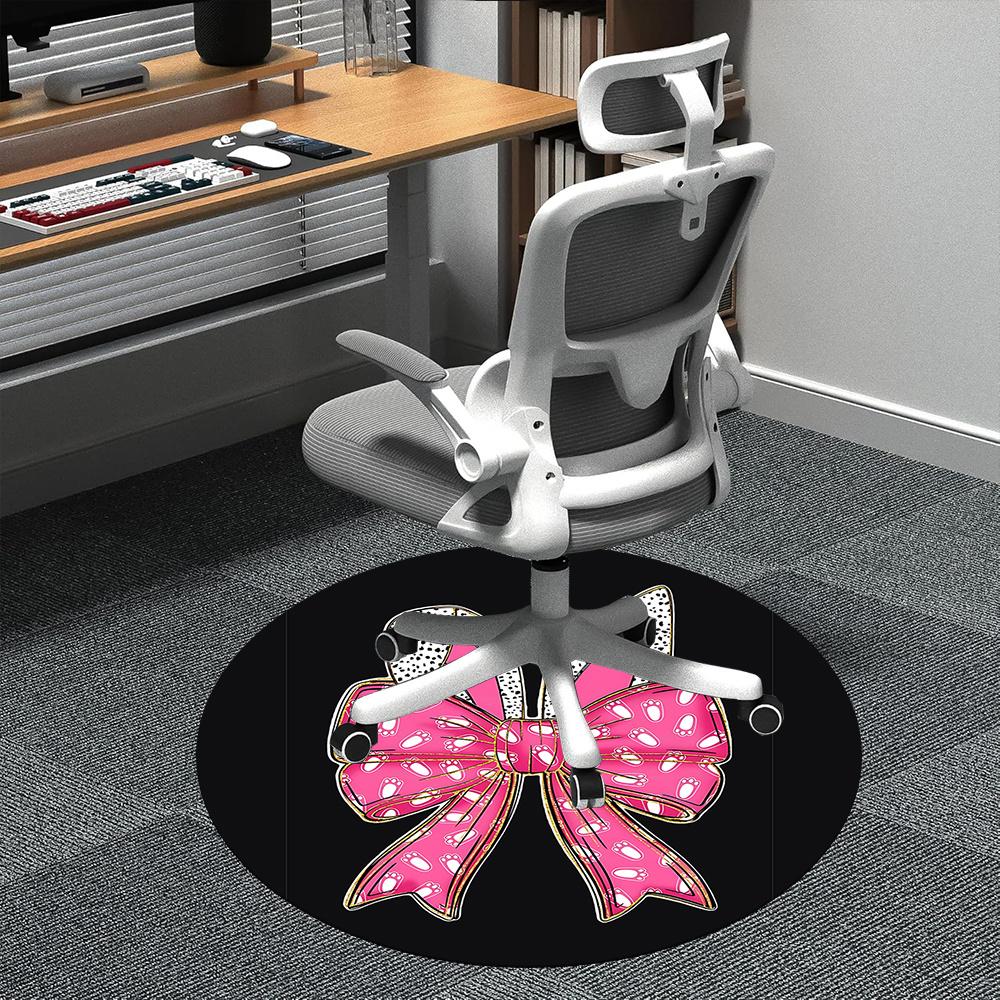 1pc Footprint Bow Office Round Area Rug, Indoor Mat Suitable ForOffice, Under Office Chairs Bedroom Living Room Home Decor, Room Deco q098 80cm by 80cm
1pc Footprint Bow Office Round Area Rug, Indoor Mat Suitable ForOffice, Under Office Chairs Bedroom Living Room Home Decor, Room Deco q098 80cm by 80cm