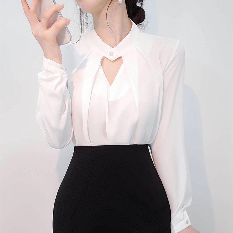 Women Solid Blouses Chiffon Shirts Long Sleeve Slim Hollow Sexy All-match Basic Spring Summer Tops Thin Chic Elegant Female Ins S белый
Women Solid Blouses Chiffon Shirts Long Sleeve Slim Hollow Sexy All-match Basic Spring Summer Tops Thin Chic Elegant Female Ins S белый