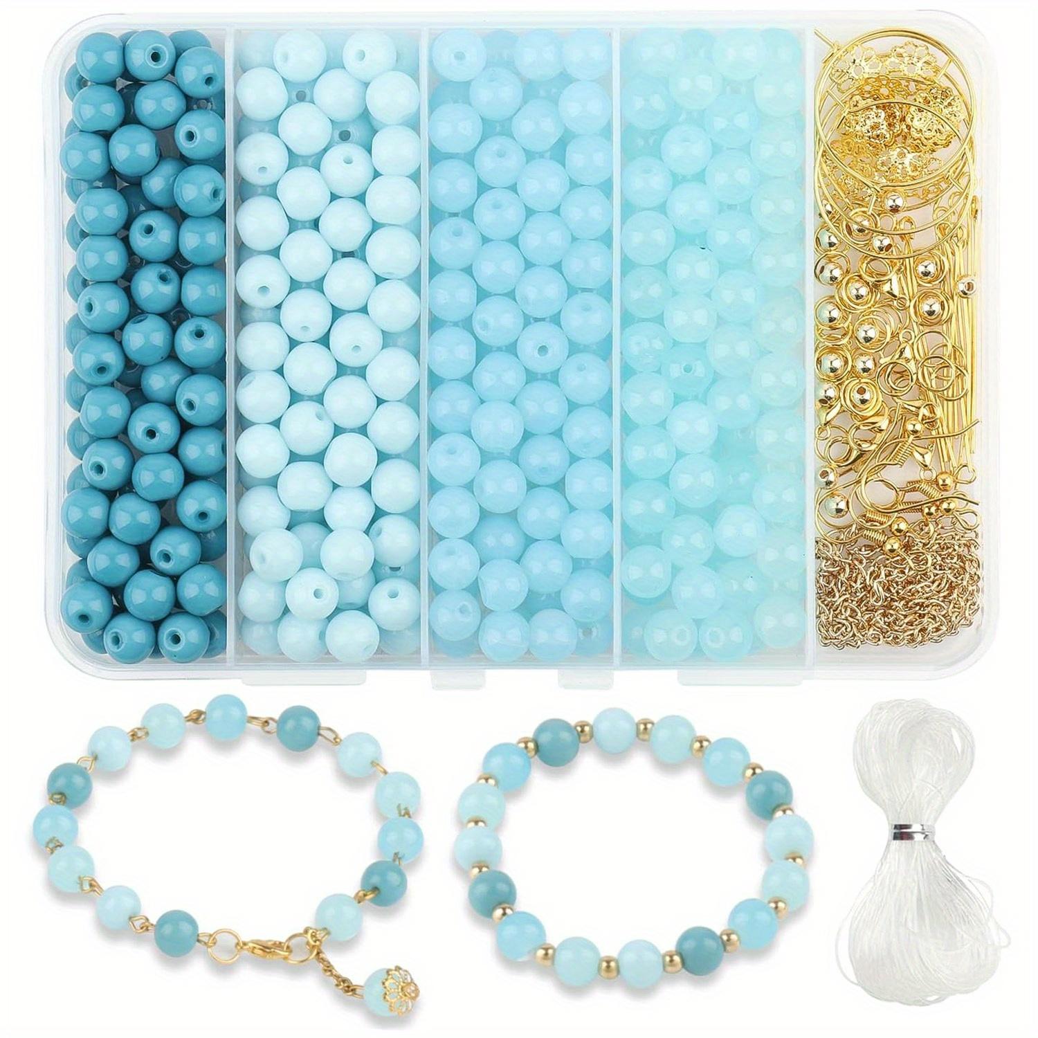 310 Round Glass Beads for Jewellery Making, Crystal Beads Bracelet Making Kit Glass Beads, Craft DIY Beading синій
310 Round Glass Beads for Jewellery Making, Crystal Beads Bracelet Making Kit Glass Beads, Craft DIY Beading синій