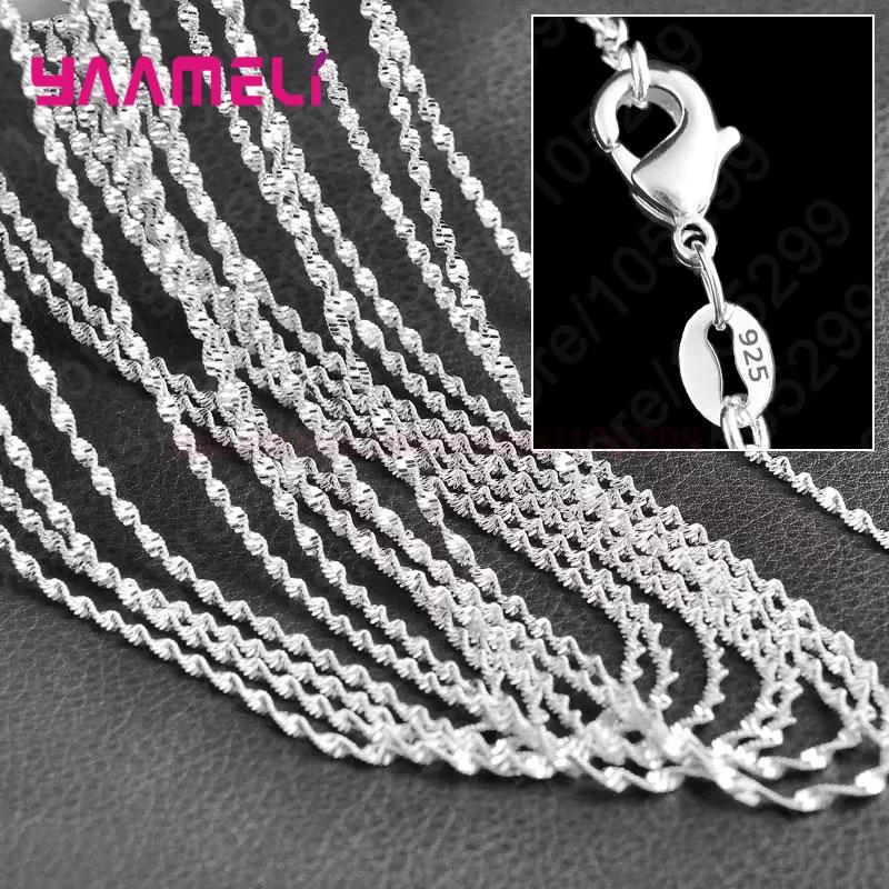 10PCS Wholesale Pure 925 Sterling Silver Charm Link Chain Necklace Jewelry with Strong Smooth Lobster Clasps 16-30 Inches 30Inch 75CM
10PCS Wholesale Pure 925 Sterling Silver Charm Link Chain Necklace Jewelry with Strong Smooth Lobster Clasps 16-30 Inches 30Inch 75CM