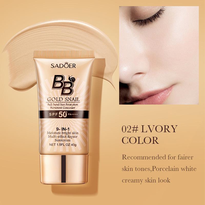 Багатофункціональний 40 г Gold Snail BB Cream Foundation Fix Makeup Concealer Sunscreen Isolation Cream 02 # Ivory White
Багатофункціональний 40 г Gold Snail BB Cream Foundation Fix Makeup Concealer Sunscreen Isolation Cream 02 # Ivory White