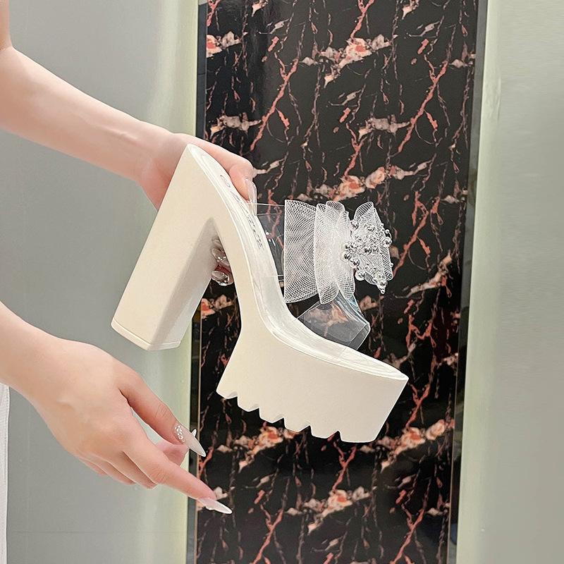 2025 High-heeled Women s Slippers Waterproof Table 14cm Transparent Thick-heeled Sandals Bow Slippers ZYW-899-6 39 белый
2025 High-heeled Women s Slippers Waterproof Table 14cm Transparent Thick-heeled Sandals Bow Slippers ZYW-899-6 39 белый