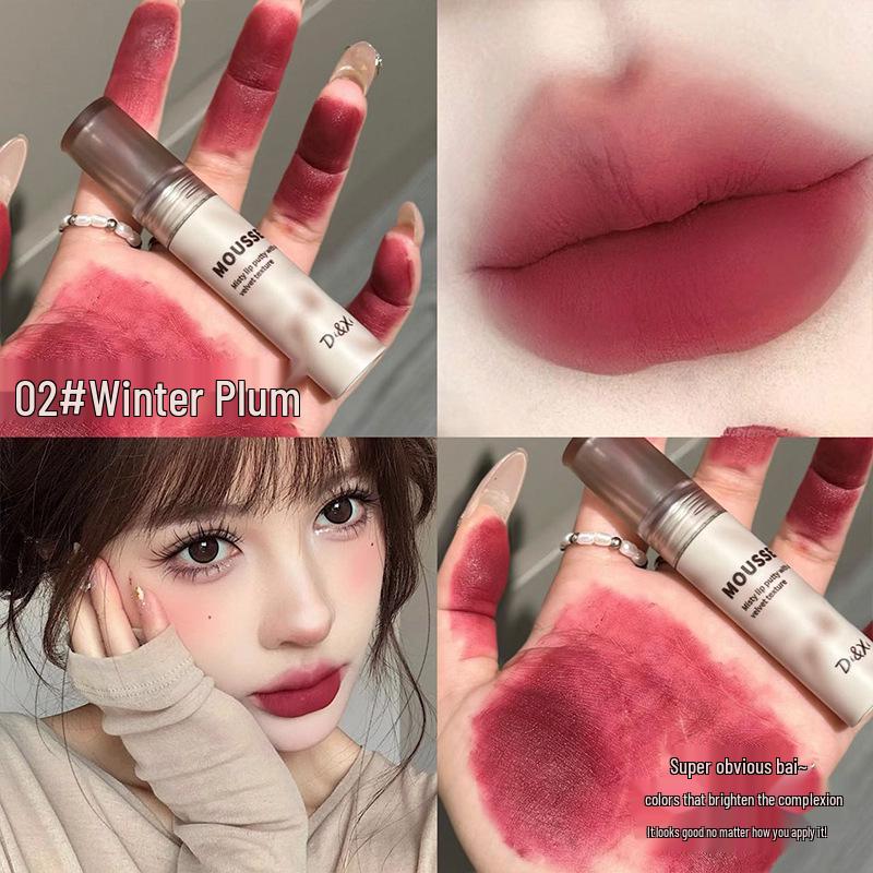 DI&XI Soft Mist Mousse Lip Mud: Long-lasting, Non-transfer, Highly Pigmented Matte Lipstick for Women. 1.5g
DI&XI Soft Mist Mousse Lip Mud: Long-lasting, Non-transfer, Highly Pigmented Matte Lipstick for Women. 1.5g