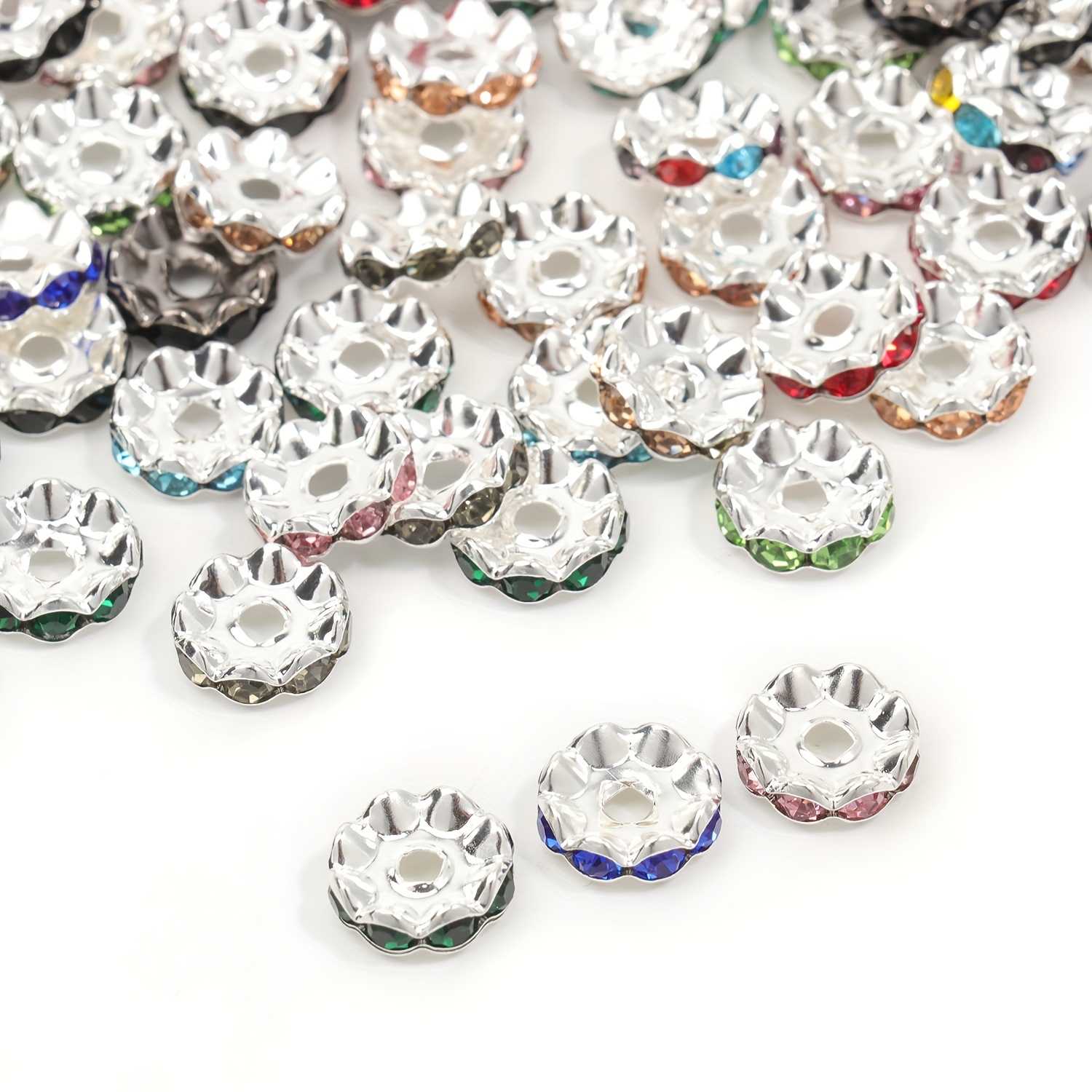 30Pcs 12mm Alloy Wave Edge Rhinestone Beads Multicolor Round Crystal Loose Spacer Beads For Jewelry Making Diy Pen Accessories
30Pcs 12mm Alloy Wave Edge Rhinestone Beads Multicolor Round Crystal Loose Spacer Beads For Jewelry Making Diy Pen Accessories