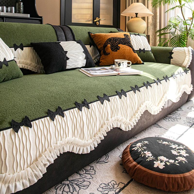 French ruffle edge sofa cushion 2025 new four-season universal high-end non-slip seat cushion cover cloth towel 30 * 50Cm set
French ruffle edge sofa cushion 2025 new four-season universal high-end non-slip seat cushion cover cloth towel 30 * 50Cm set