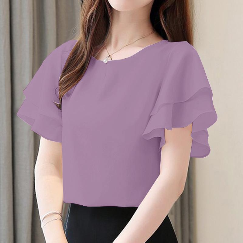 ZANZEA Женская летняя блузка с круглым вырезом, оборками и короткими рукавами, повседневная 3XL
ZANZEA Женская летняя блузка с круглым вырезом, оборками и короткими рукавами, повседневная 3XL