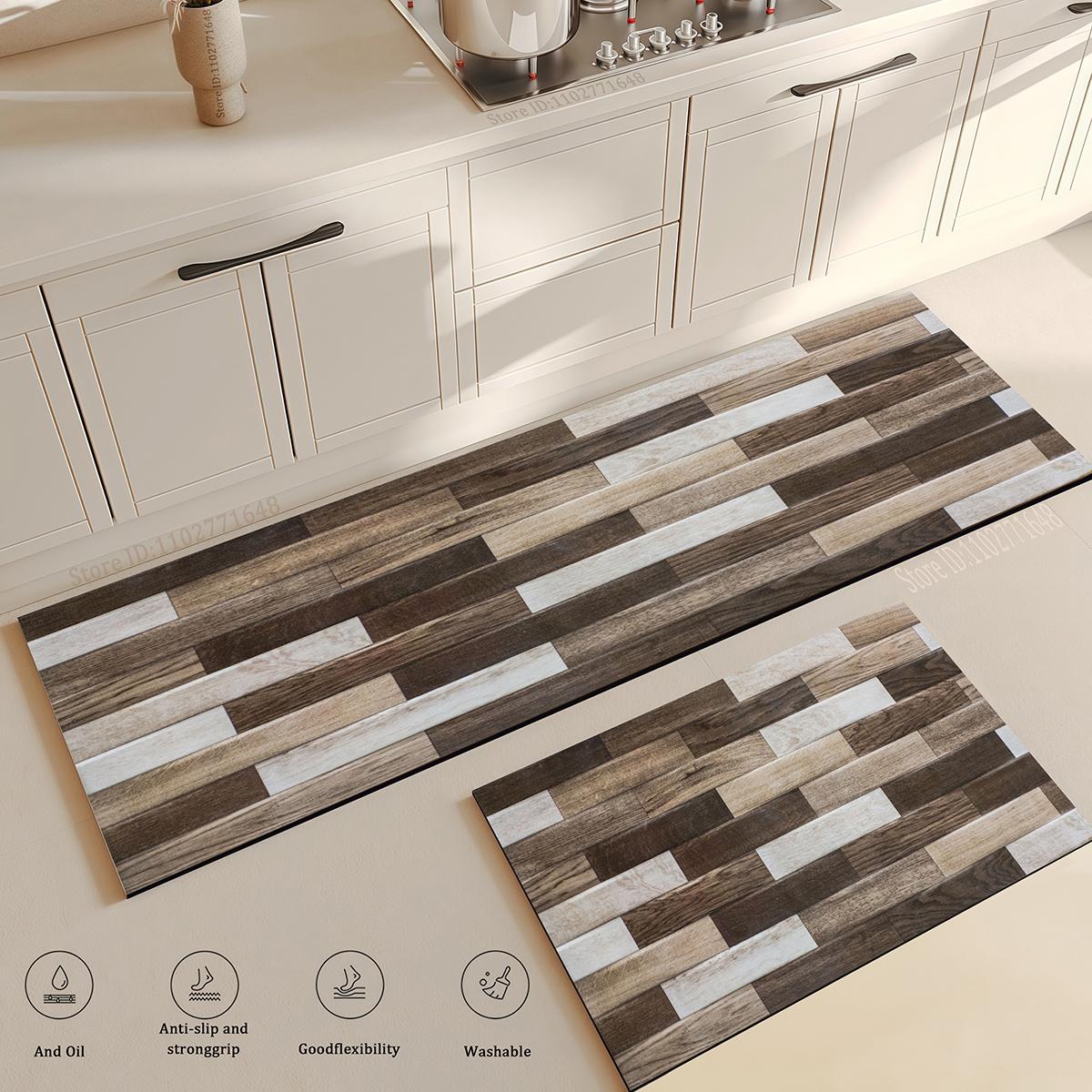 Wood Grain Kitchen Rug Bedroom Entrance Doormat Anti-Slip Living Room Floor Decor Washable Carpet Home Hallway Quality Foot Mat 40cmx60cm 1pc
Wood Grain Kitchen Rug Bedroom Entrance Doormat Anti-Slip Living Room Floor Decor Washable Carpet Home Hallway Quality Foot Mat 40cmx60cm 1pc