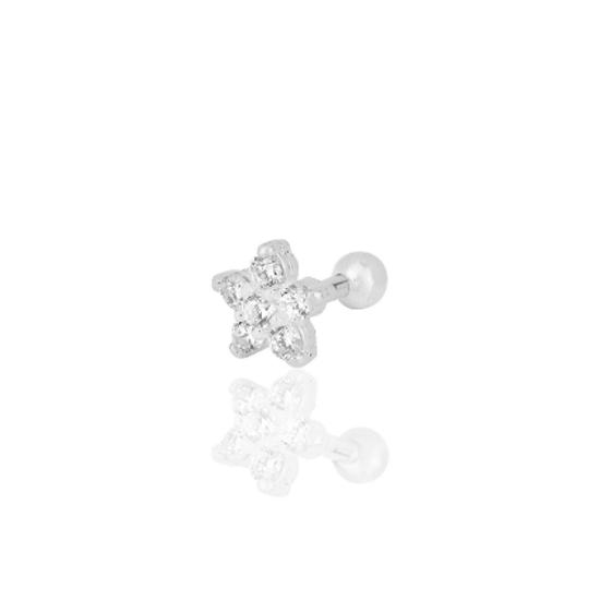 Серебряные серьги с ромашками из родия и циркона, модель Tragus helix, серьги для пирсинга
Серебряные серьги с ромашками из родия и циркона, модель Tragus helix, серьги для пирсинга