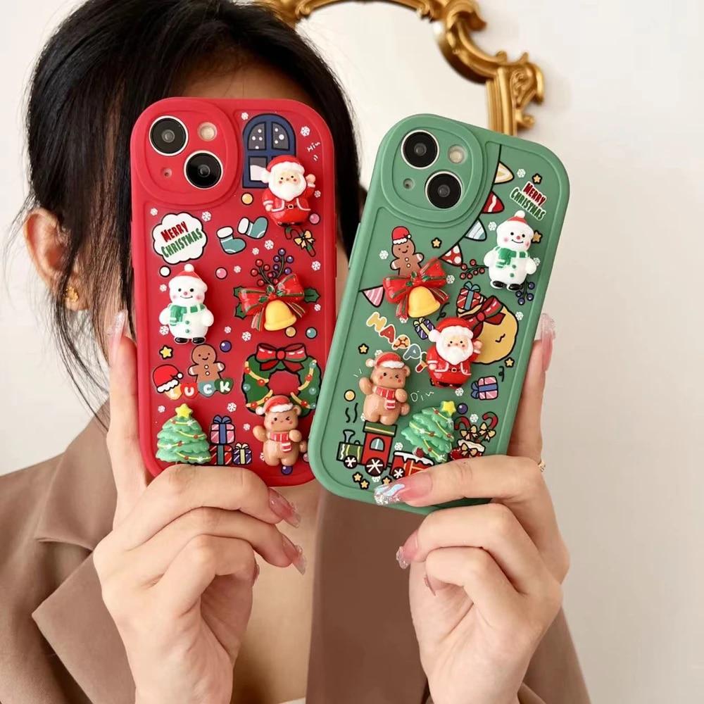 Рождественский чехол для телефона с 3D мультяшным Санта-Клаусом для iPhone 15 14 13 12 11 Pro Max X XR XS Max Лось Снеговик Мягкая силиконовая задняя крышка
Рождественский чехол для телефона с 3D мультяшным Санта-Клаусом для iPhone 15 14 13 12 11 Pro Max X XR XS Max Лось Снеговик Мягкая силиконовая задняя крышка