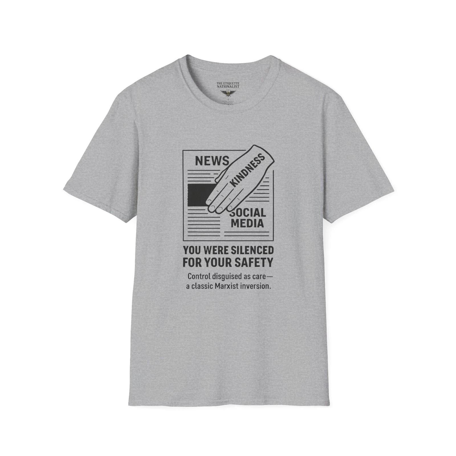 You Were Silenced for Your Safety Shirt, Anti-Marxist Tee, Political Satire Top 3XL
You Were Silenced for Your Safety Shirt, Anti-Marxist Tee, Political Satire Top 3XL