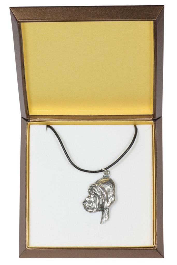 Bloodhound, St. Hubert Hound, Sleuth-hound - Dog necklace in gift box, silver-plated locket for dog fan, striking pendant by Art-Dog brand срібний
Bloodhound, St. Hubert Hound, Sleuth-hound - Dog necklace in gift box, silver-plated locket for dog fan, striking pendant by Art-Dog brand срібний