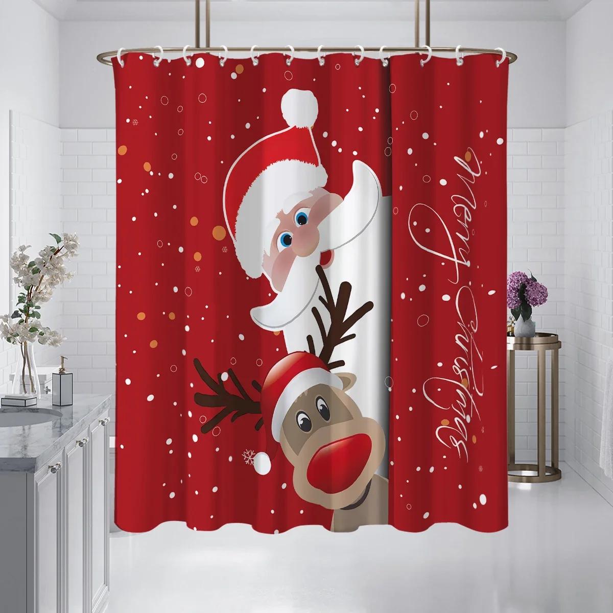 1 Piece 180X180Cm Christmas Santa Claus Pattern Printed Shower Curtain Partition Bathroom Waterproof And Mildew Proof W60H190(CM)-1 Pcs
1 Piece 180X180Cm Christmas Santa Claus Pattern Printed Shower Curtain Partition Bathroom Waterproof And Mildew Proof W60H190(CM)-1 Pcs